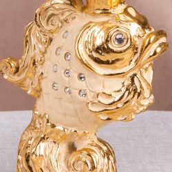 Сахарница стеклянная с крышкой Рыбка Заветное желание Айвори