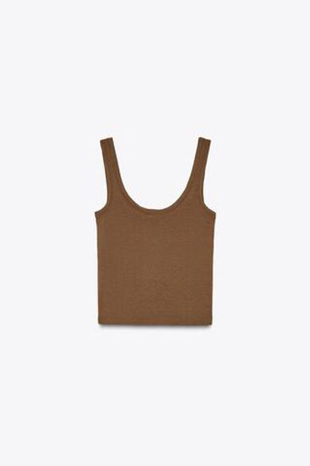 ZARA ТОП С РЕМЕШКАМИ, КОРИЧНЕВЫЙ