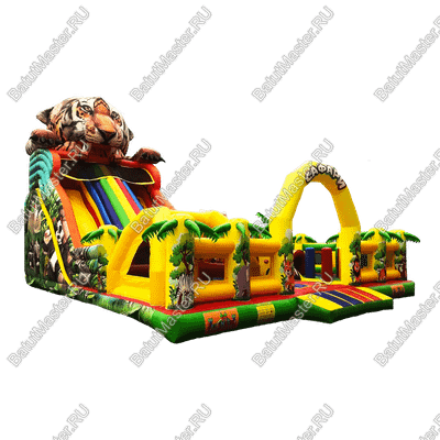 Коммерческий надувной батут Сафари-Тигр с принт печатью