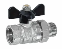 Кран шаровый со сгоном Lavita MEDIUM Н-В 3/4" бабочка полнопроходной 39473