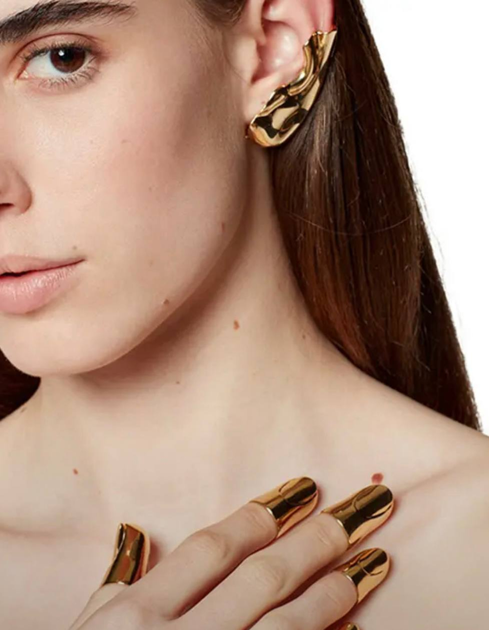 Серьга-кафф, Золотой