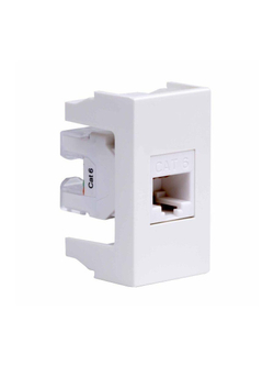 Розетка компьютерная 1-м 1мод. Viva RJ45 кат.6 бел. DKC 45058
