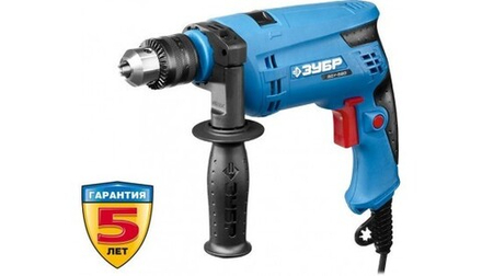 Дрель ЗУБР удар, патрон 13мм, реверс, сталь-10мм/бетон-13мм/дерево-20мм, 0-3000об/мин, 0-48000уд/мин