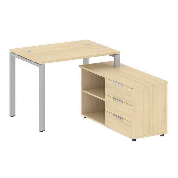 Метал Систем Рабочая станция с тумбой на П-образном м/к БП.РС-СТС-2.1 (R)