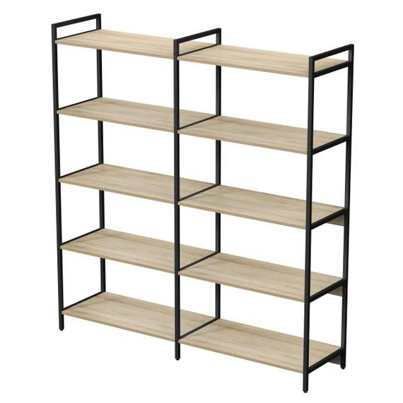 10ССД.5.800 Стеллаж средний двойной 5 полок, широкий (1580*400*1704)