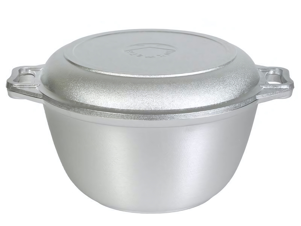 Казан 4л с крышкой сковородой без покрытия