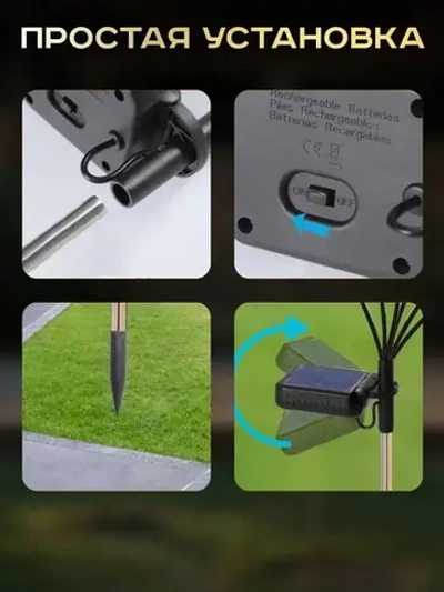 Светильник уличный на солнечной батарее Ёлка 2шт