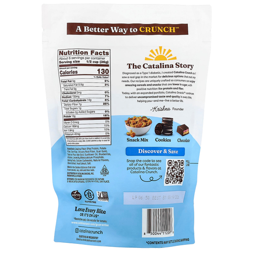 Catalina Crunch, протеиновые хлопья, со вкусом голубики, 227 г (8 унций)