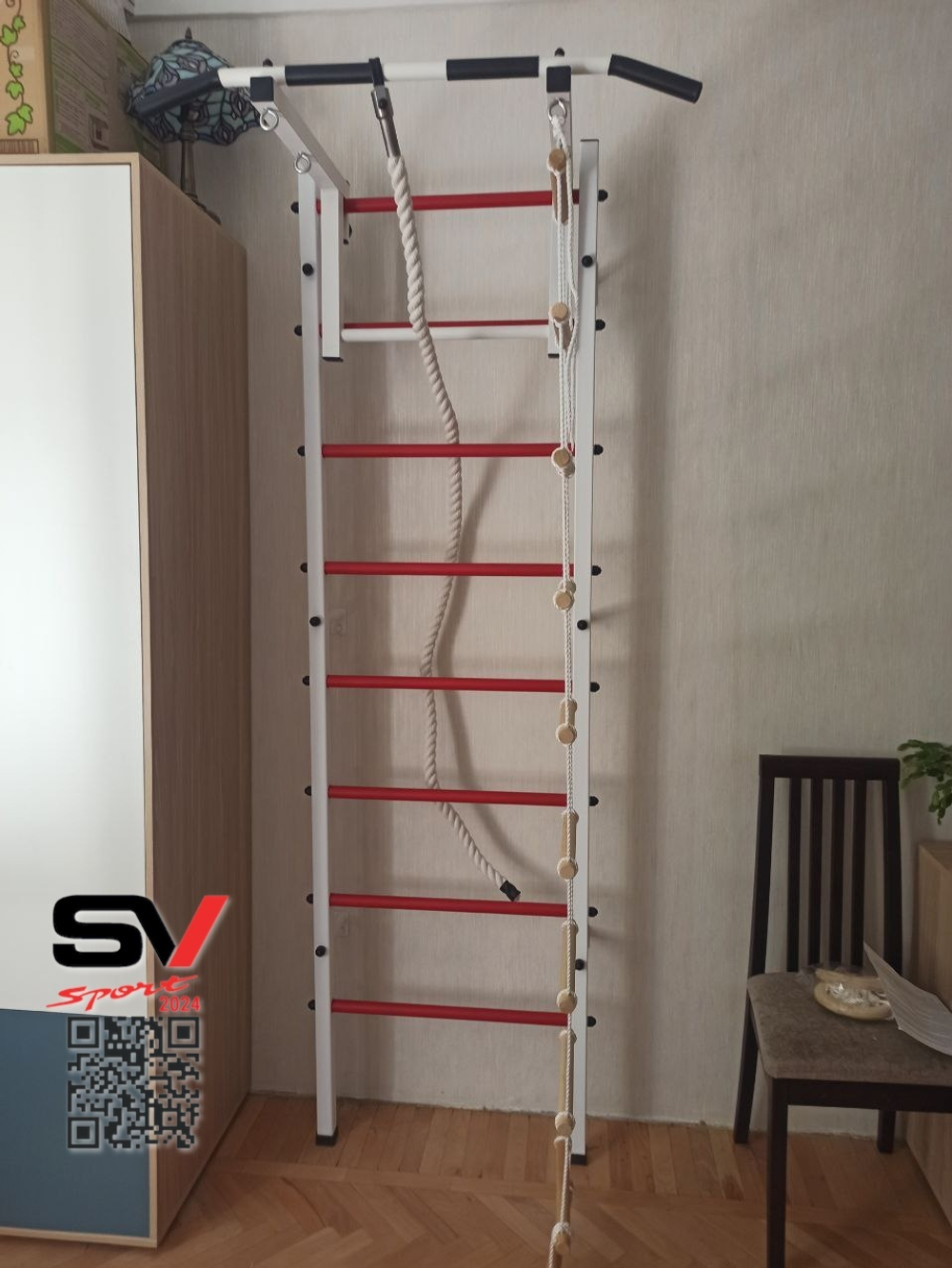 Монтаж шведской стенки Sv Sport в пеноблочные, газоблочные стены