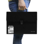 Папка-портфель пластиковая BRAUBERG А4 (332х245х35 мм) 13 отделений фактура диагональ черная (3 штуки в упаковке)
