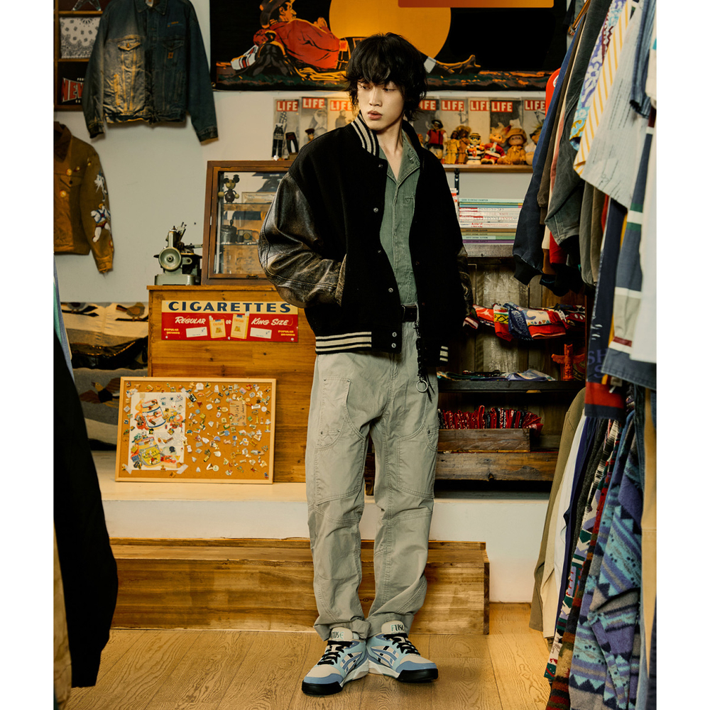 Asics Гель Fuse Текстиль Синтетическая Кожа Низкий Верх Повседневная Обувь Унисекс Хаки Синий