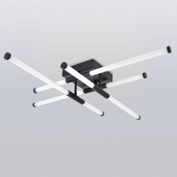 Светильник потолочный светодиодный ЭРА Модерн Fliss CLL-1 72W 3K-6K RC BK с ду черный | Светильники SPB-6 с ДУ