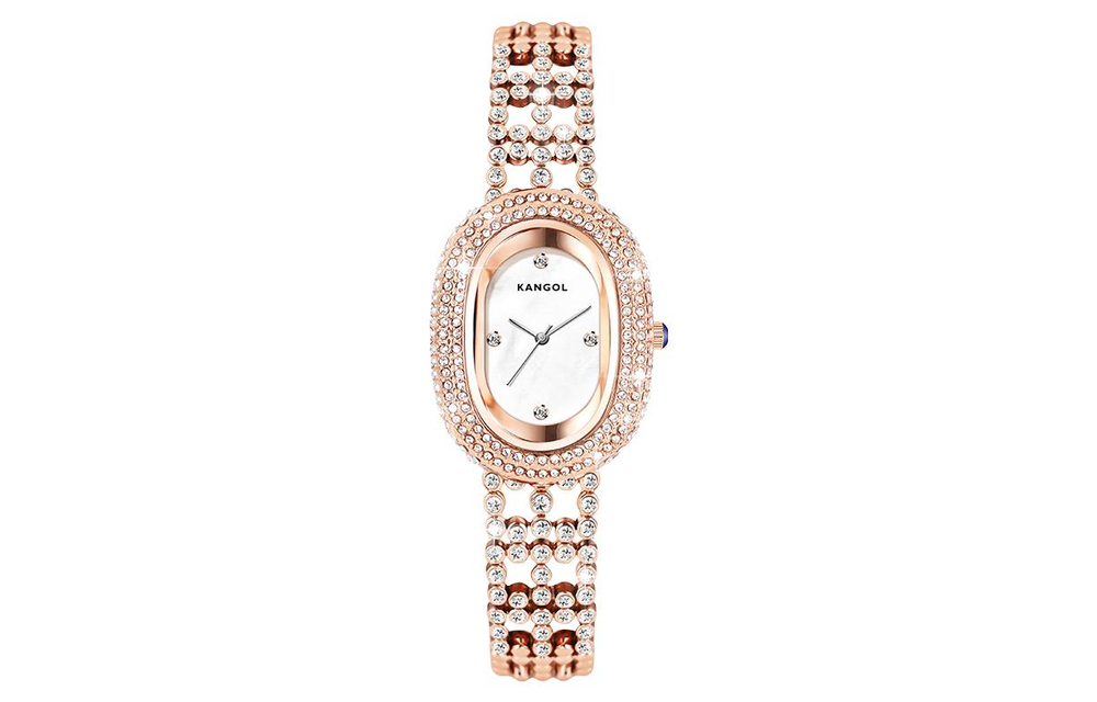 KANGOL Simple Collection Quartz Movement Metal Strap Watch Women"s Watch White Dial Waterproof KANGOL K693