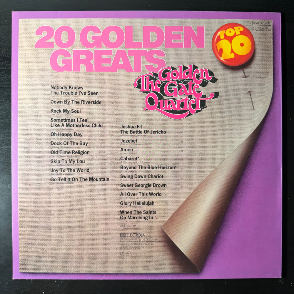 The Golden Gate Quartet – 20 Golden Greats (Германия 1978г.)