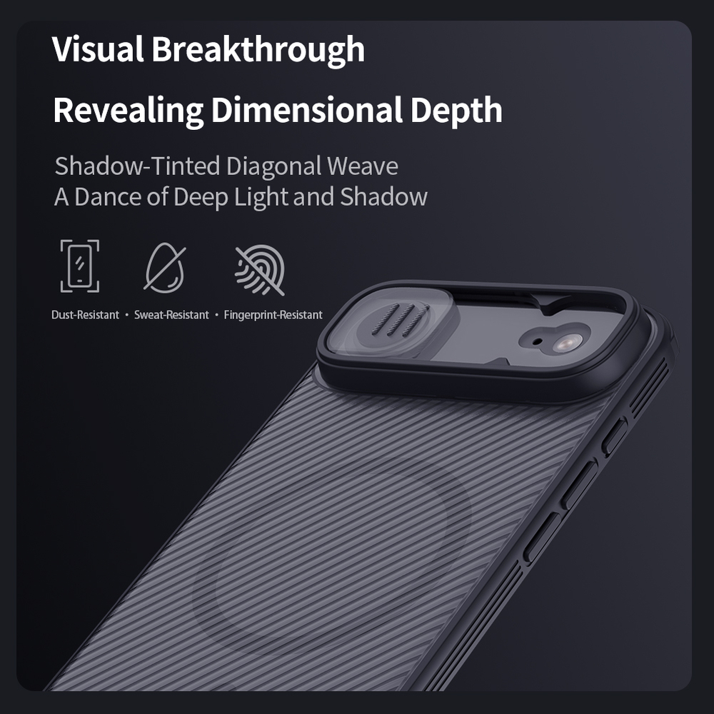 Чехол тонированный c MagSafe на iPhone Air, серия CamShield Pro Magnetic (Transparent black) от Nillkin