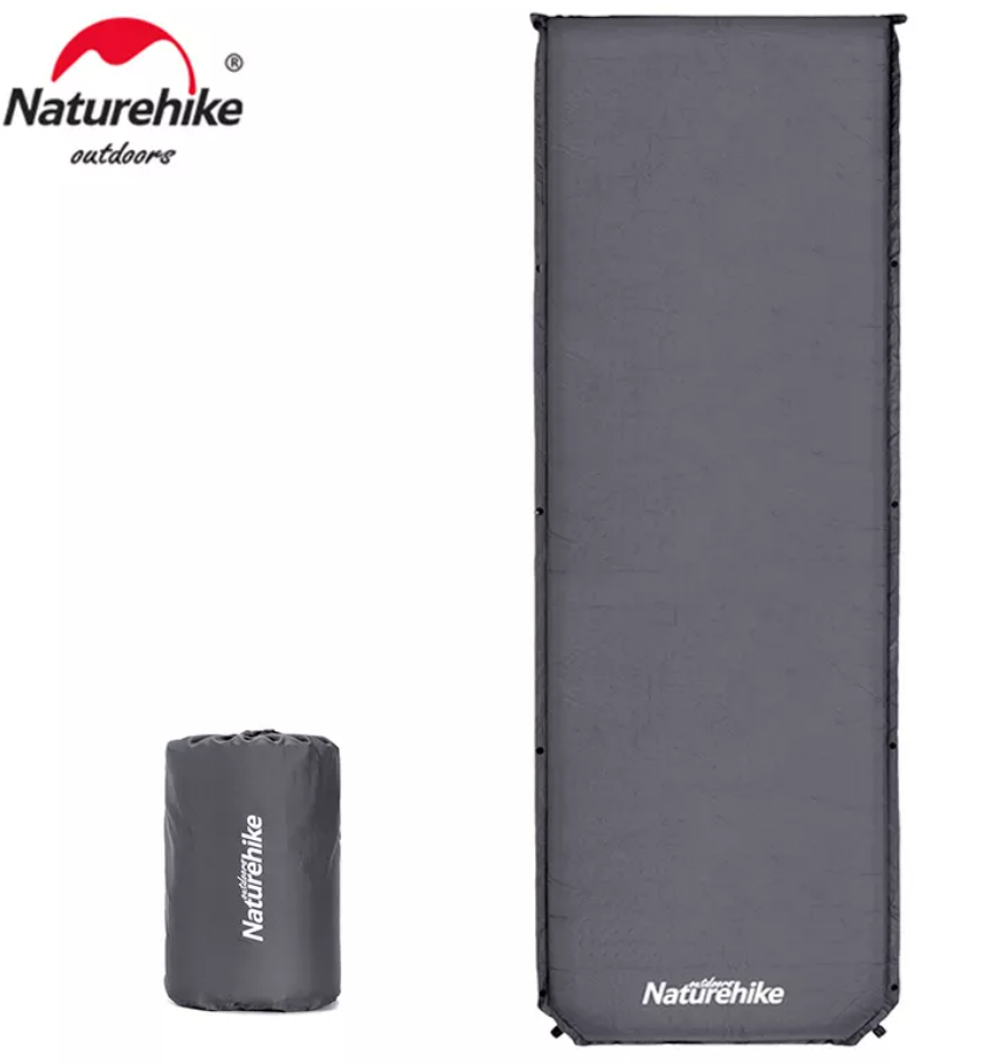 Коврик самонадувающийся Naturehike, 200х63х5 см, темно-серый