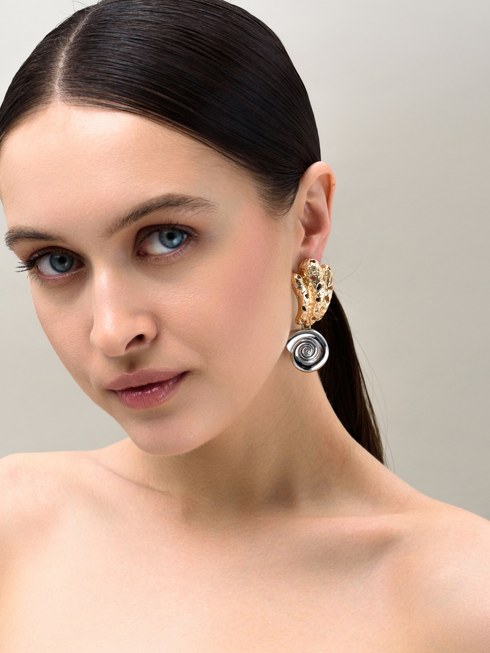 Серьги "Leaky sink" Bicolor