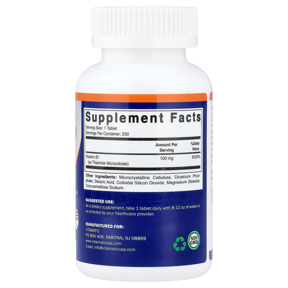 Vitamatic, Витамин B1, 100 мг, 250 таблеток