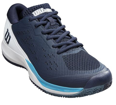 Теннисные кроссовки Wilson Rush Pro Ace - navy blazer/white/blue atol - White Blue Бирюзовый