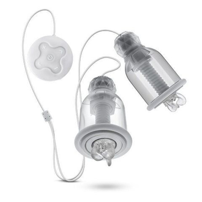 Прозрачные вибронасадки на соски со сменными колпачками Titillator (Цвет: прозрачный)