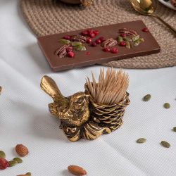 Держатель для зубочисток Птичка Терра Бронза