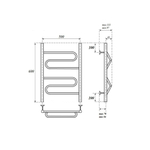 Полотенцесушитель водяной Point Юпитер PN01156 П2 500x600, хром