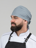 Головной убор - бандана повара кондитера Серая