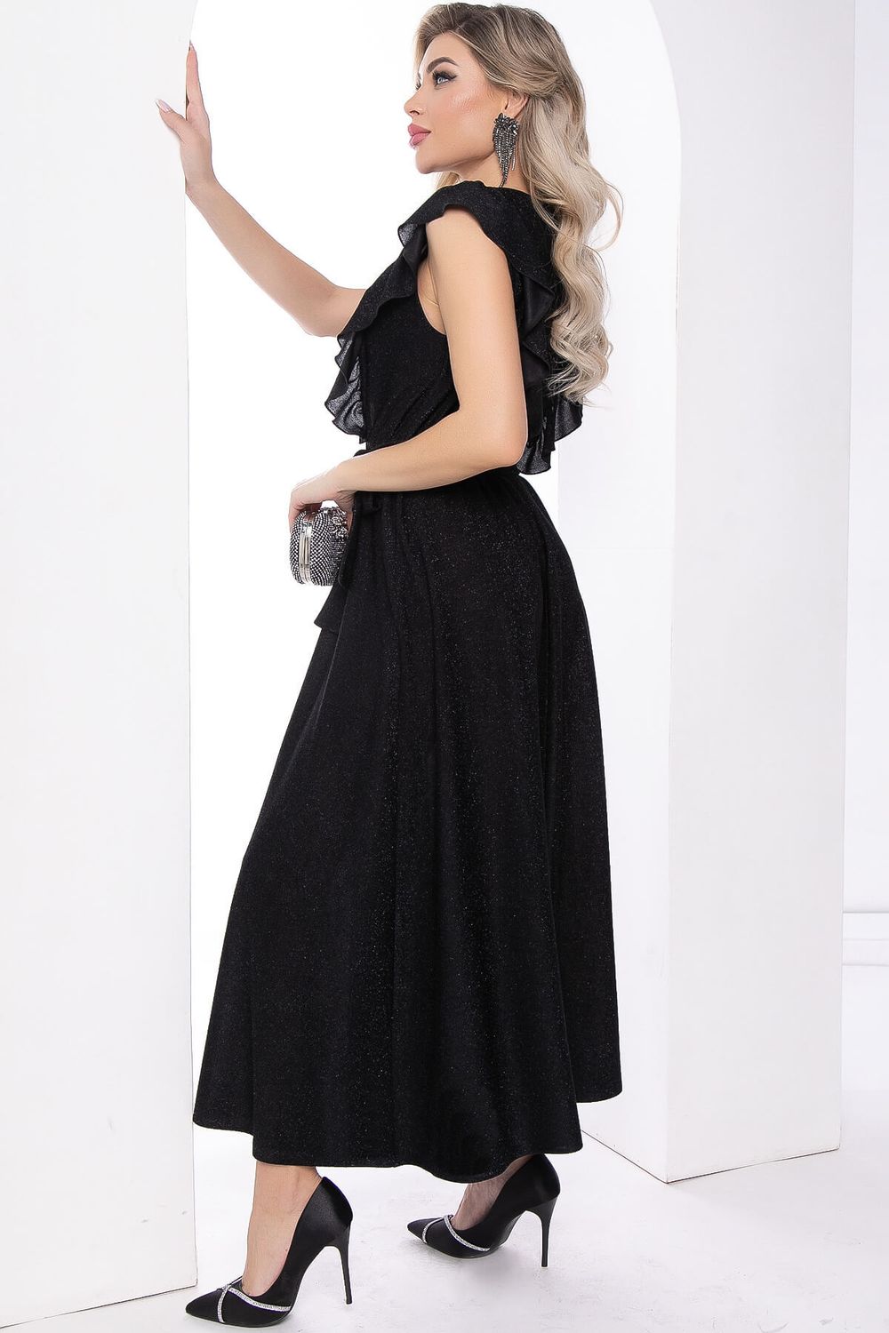 Платье "Аурелия" (мерцающий черный) П8003 LT Collection