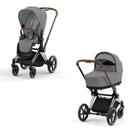 Коляска Cybex Priam IV 2 в 1 цвет Mirage Grey на шасси Chrome Brown