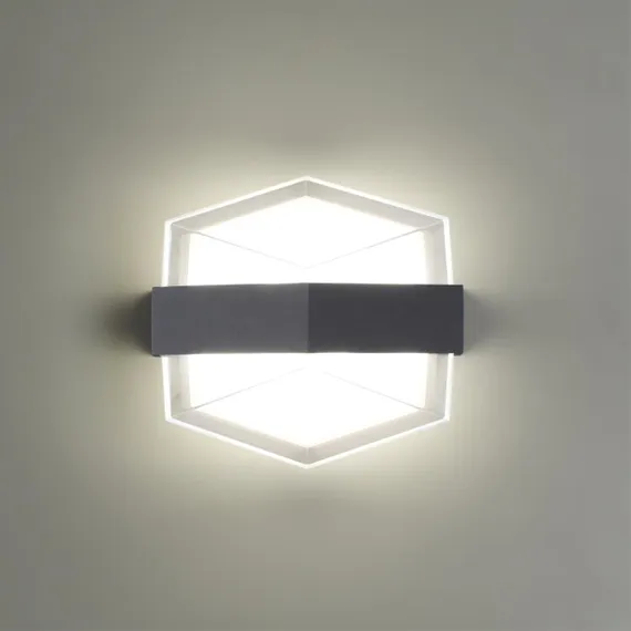 358574 STREET NT21 380 темно-серый Ландшафтный настенный светильник IP54 LED 4000K 12W 85-265V KAIMAS