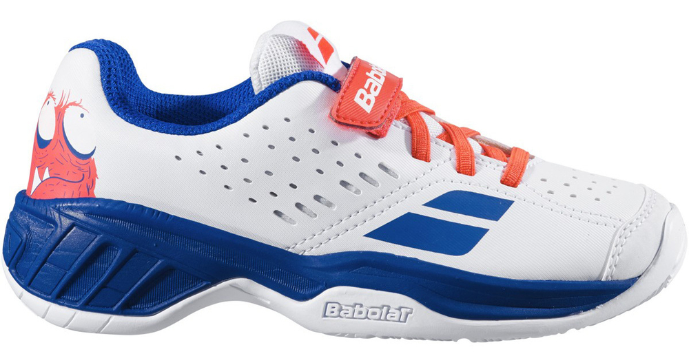 детские Кроссовки теннисные Babolat Pulsion All Court Kid - white/dazzling blue