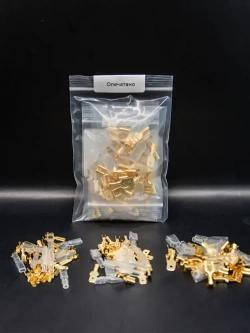 Клеммы для проводов обжимные (соединители) 100 предметов, 3 вида "лопатки"