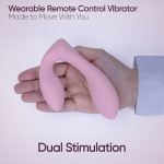 Розовый вибратор 12,5см в трусики с пультом ДУ Selove DuoFlex Flexible Wearable Vibrator Pink