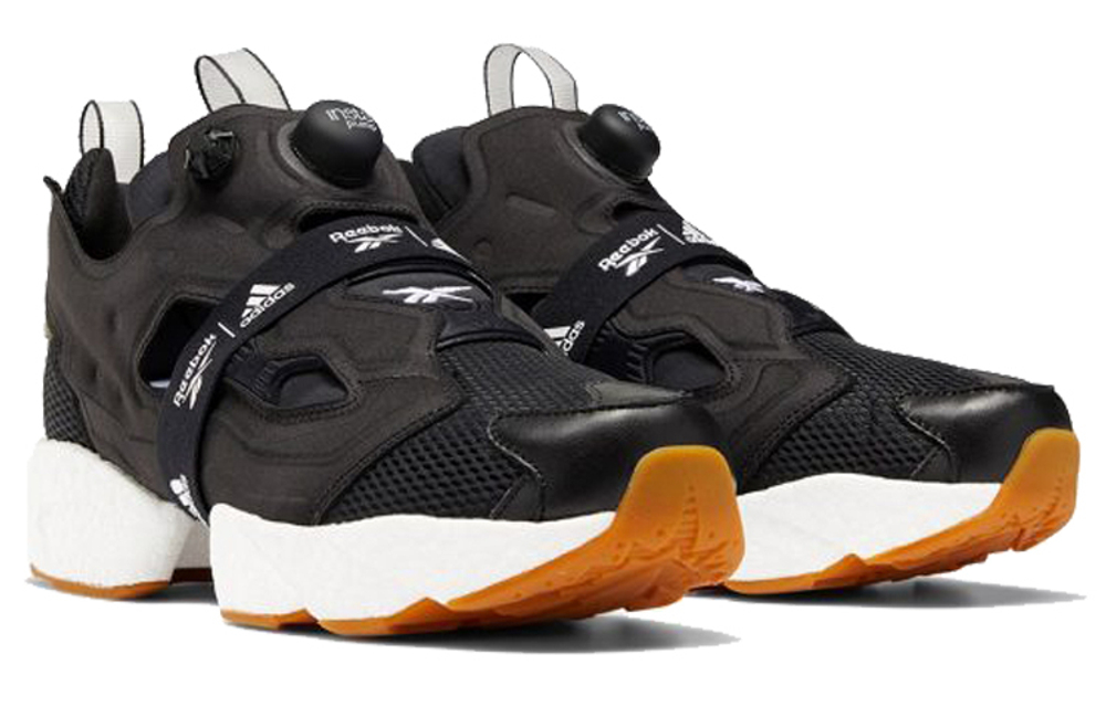 Adidas x Reebok Instapump Fury BOOST Black comfortable daily low-cut life casual shoes men and women the same black and white