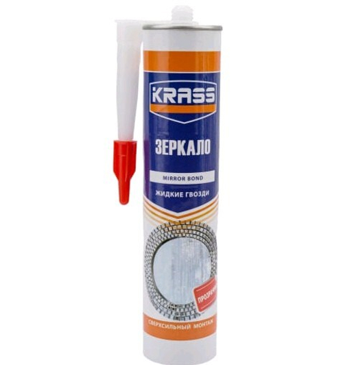 Клей жидкие гвозди  KRASS д/зеркал суперсильн. бесцветн. 300мл  до -20 С   новый штрих-код !!!