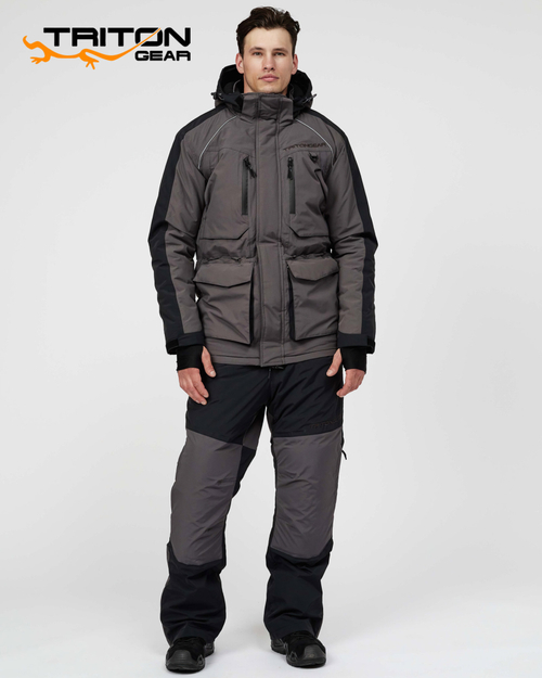 Костюм "SOLID PRO" -45 ПК (Таслан, Серый/Черный) TRITON