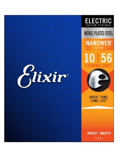 Струны для 7-струнной электрогитары 10-56 Elixir 12057 NANOWEB