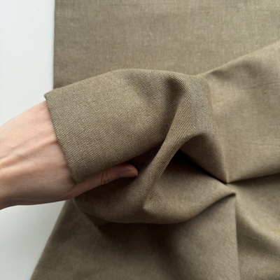 Тонкая рубашечная джинса Бронзовый хаки