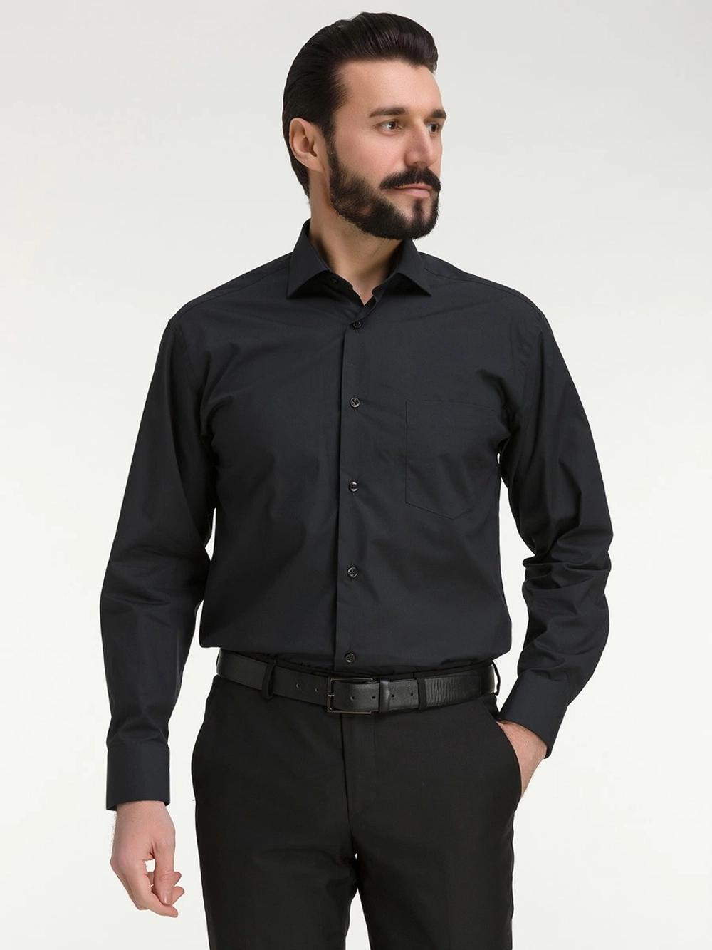 Сорочка GREG Сlassic fit 340/119/BLK "База"