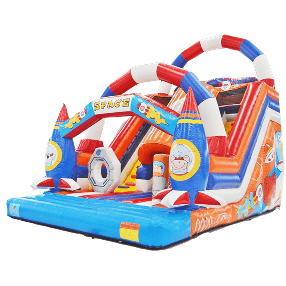 Коммерческий надувной батут "Новая ракета" 8*5*6 м