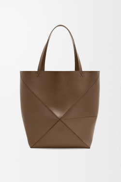 Loewe Сумка-тоут XL Puzzle Fold из блестящей телячьей кожи, коричневый