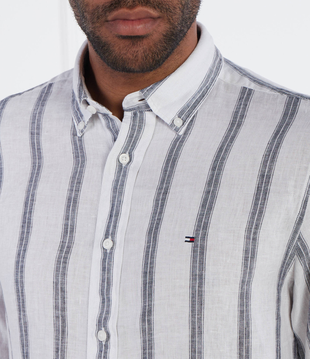Льняная рубашка TRIPLE STRIPE Tommy Hilfiger - серый(MW0MW34612)