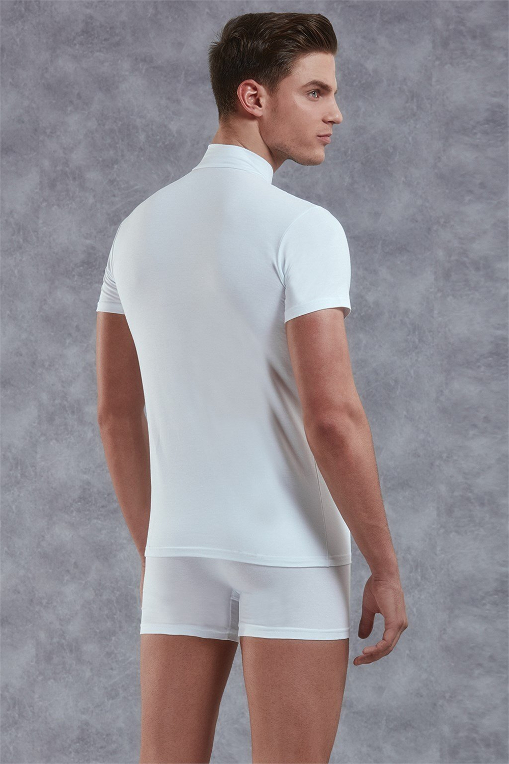 Мужская футболка с воротником-стойкой Doreanse City (Размер: M) (Цвет: темно-синий)