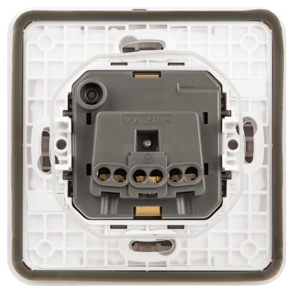 Розетка ЭРА Эксперт 11-2522-01 2P+E IP55, шторки, 16A-250В, СУ, белый