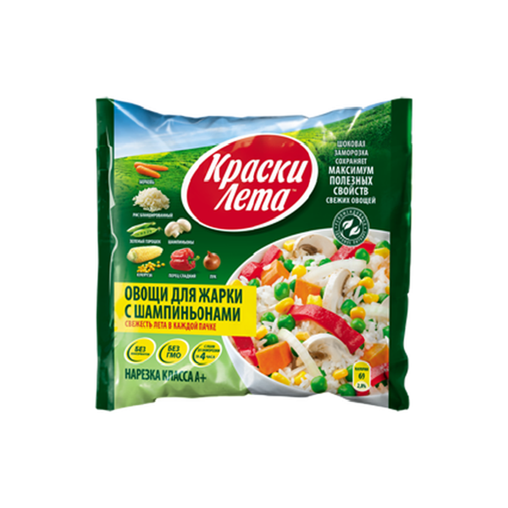 Овощи для жарки с ШАМПИНЬОНАМИ 400гр (1х20) КраскиЛета