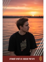 Футболка с вышивкой оверсайз Счастье