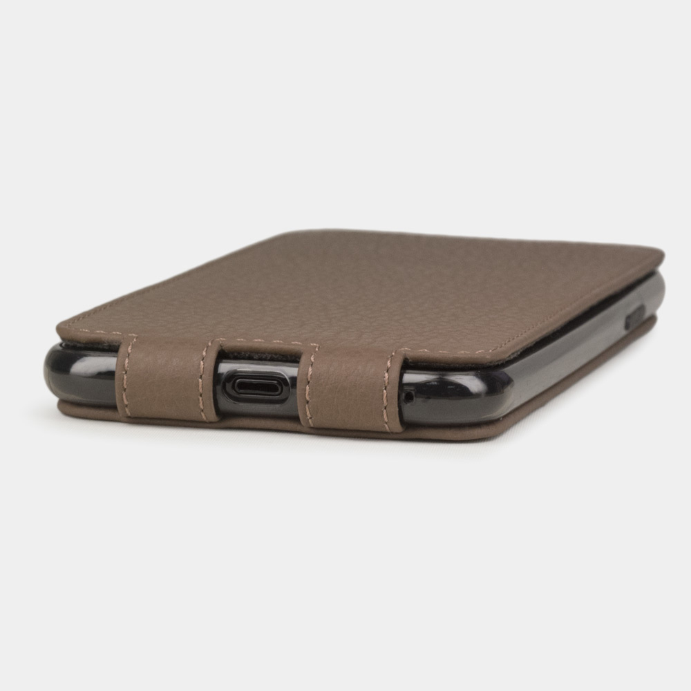 Чехол для iPhone 11 Pro Max из натуральной кожи теленка, цвета кофе