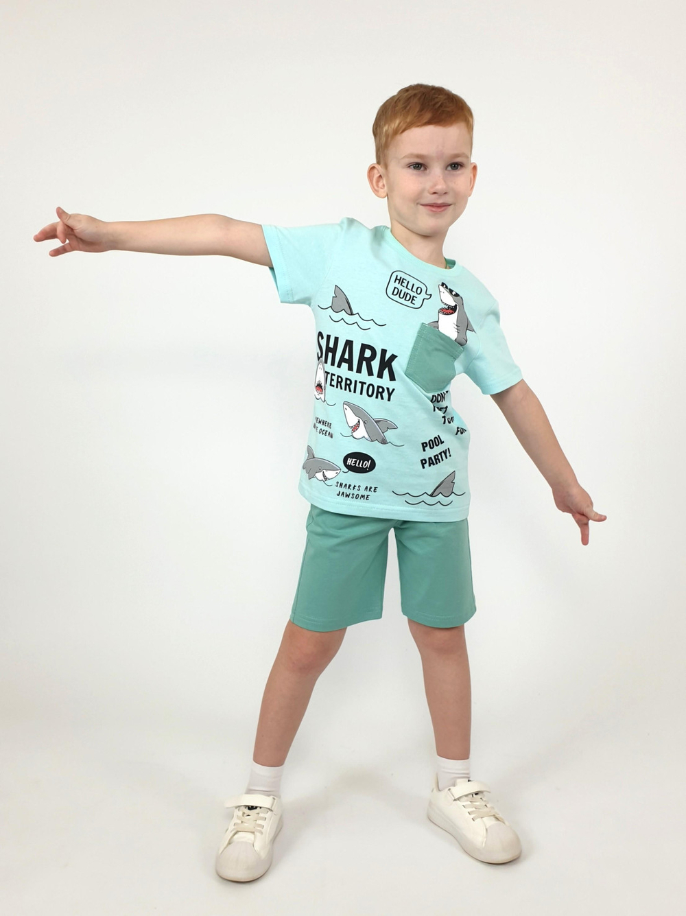 01-85-9 Комплект для мальчика (фуфайка+шорты)