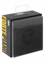 FORTE&PIANO Розетка 1-местная без заземления с защитными шторками винтовое крепление 10А FP317 серый IEK