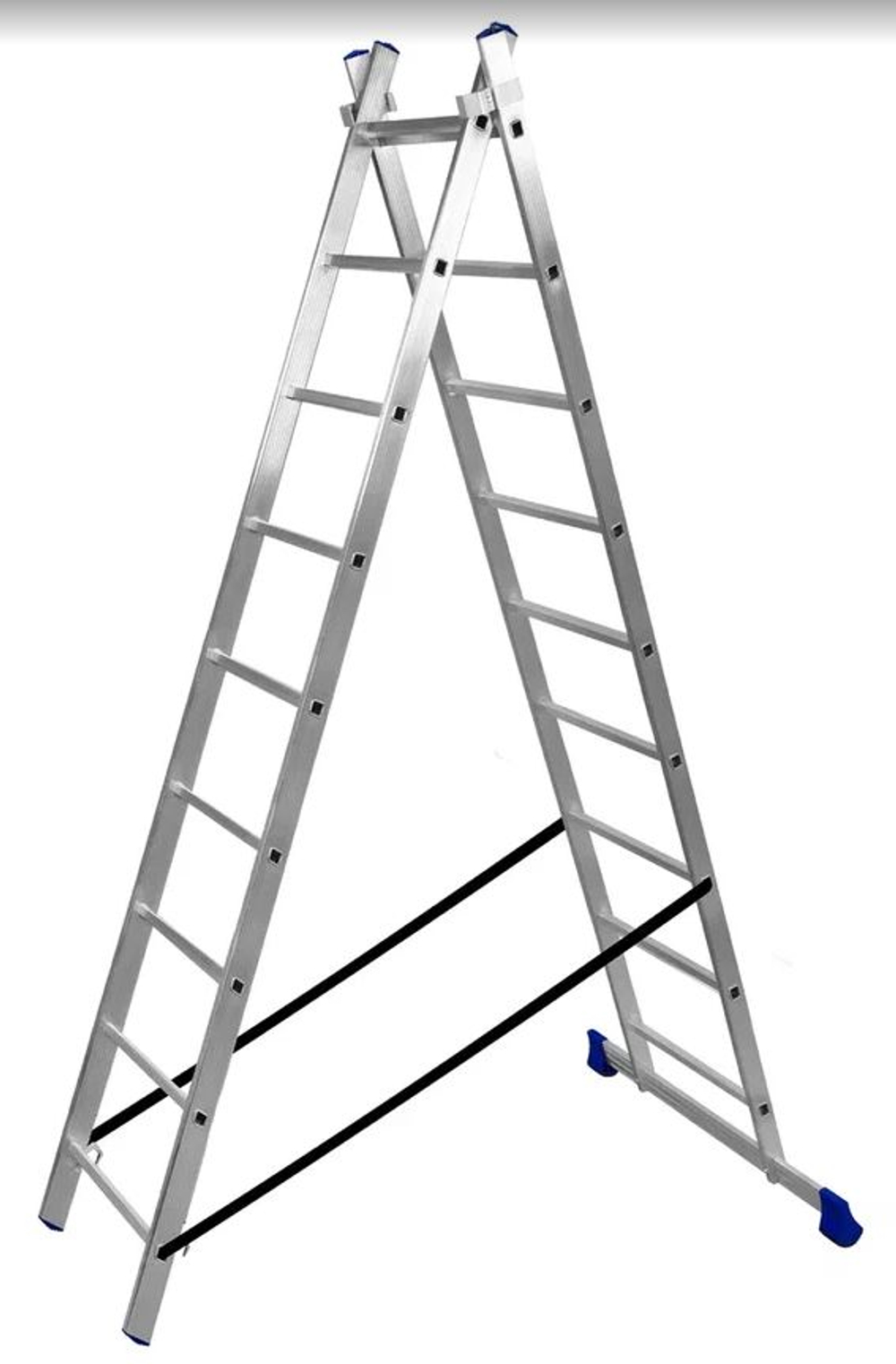 Лестница алюмин.  2секц*  9ступеней (2,56м-4,24м) / МОНТАЖНИК